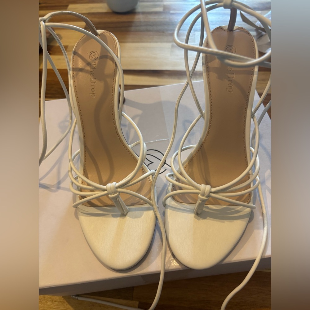 Elegant White Strappy Heels